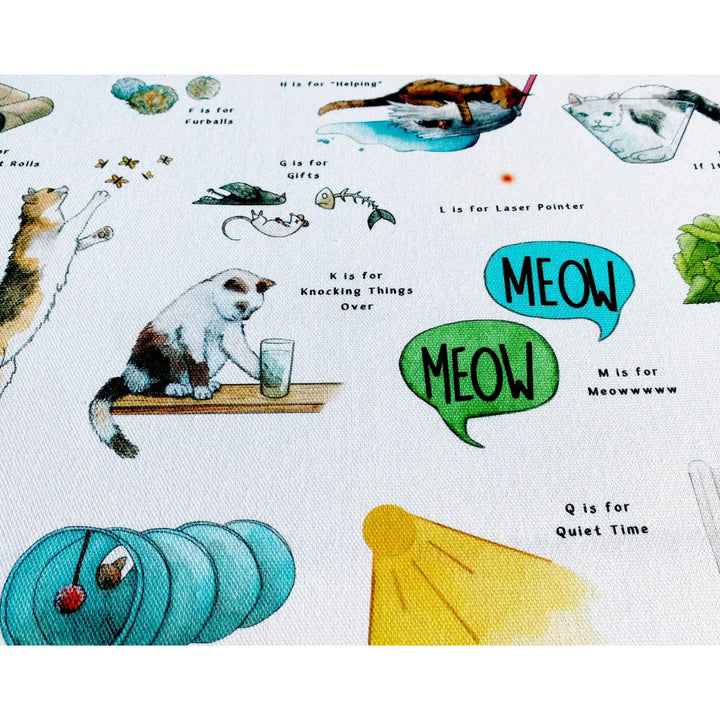 The Cat's Alphabet Tea Towel